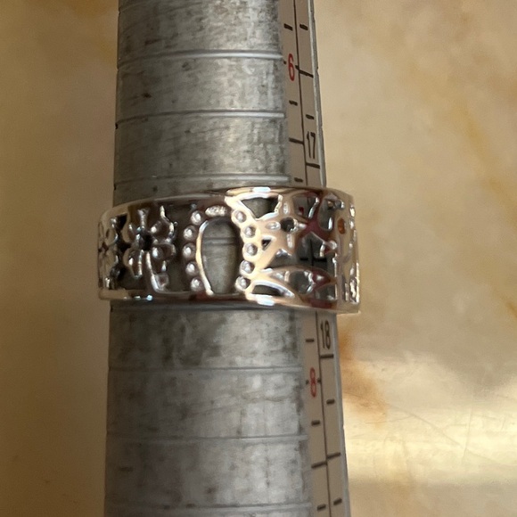 New Real 925 Sterling silver Elephant 7 horseshoe flower owl Lucky Ring Band - Picture 12 of 17